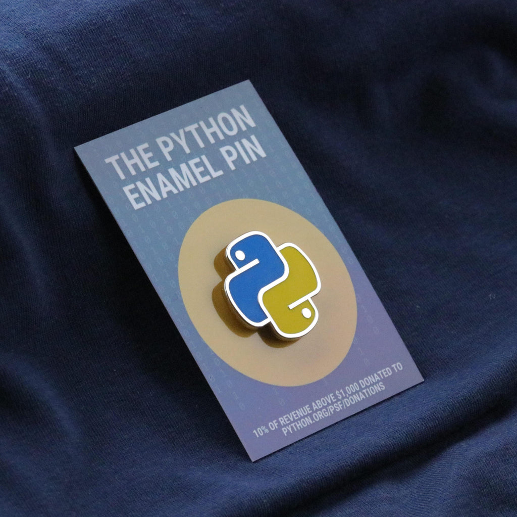 Python Enamel Pin: Coding Language, Computer Scientist Gift for Software Engineer Data Scientist